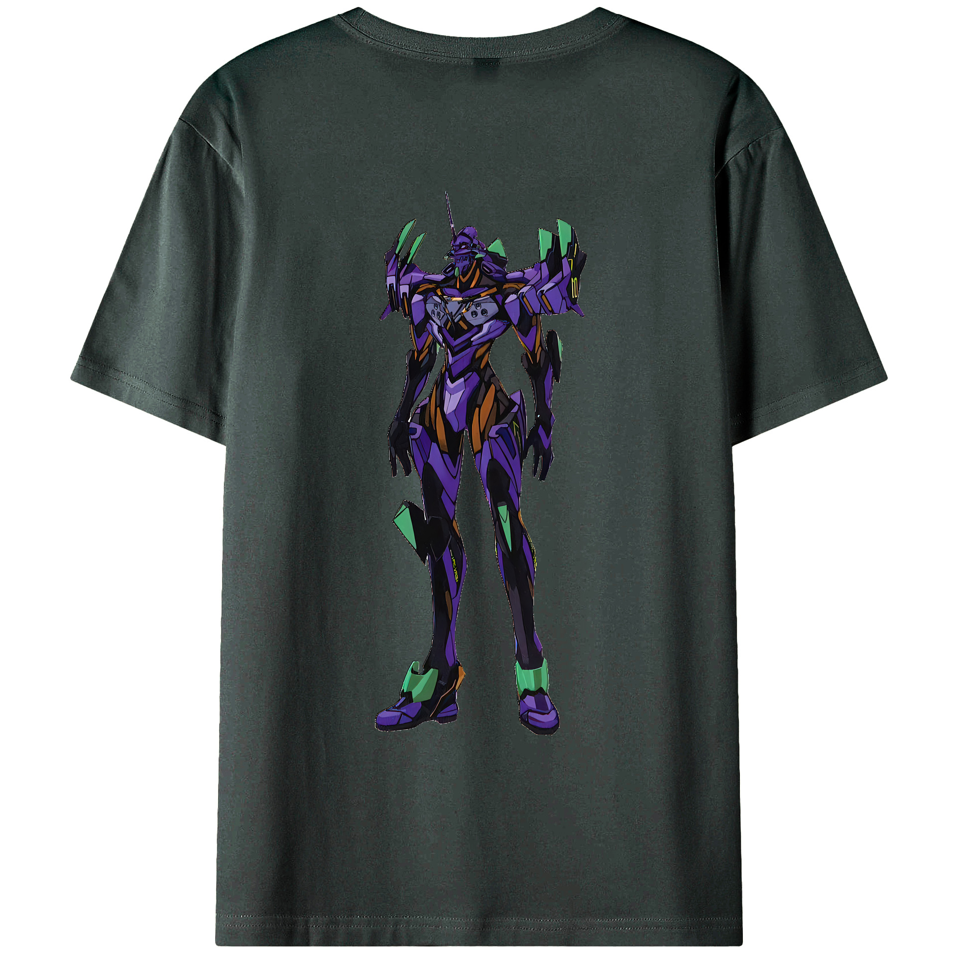 （画像用） EVA 新世紀エヴァンゲリオン 綿100％ メンズ半袖Tシャツ（バックプリント） 通気性
